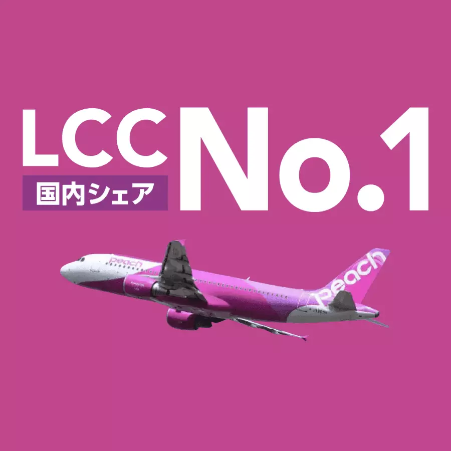 LCC 国内シェア No.1 - Peach(ピーチ)