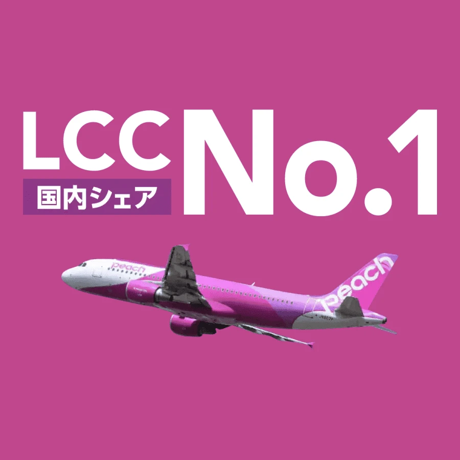 LCC 国内シェア No.1 - Peach(ピーチ)